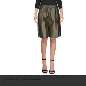 Roberto Collina Faux Leather Walking Shorts